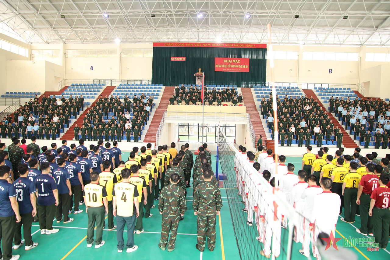 Hơn 500 vận động viên tham gia hội thao thể dục thể thao phong trào của Học viện Chính trị 